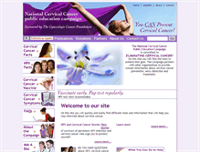 Tablet Screenshot of cervicalcancercampaign.org